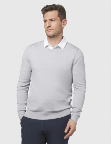 CAL-CGGS80Z2-Mens V-Neck Merino Sweater